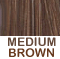 Medium Brown with subtle variations .. no strong red tones. 