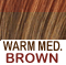 Warm MEDIUM BROWN w/auburn accents                          